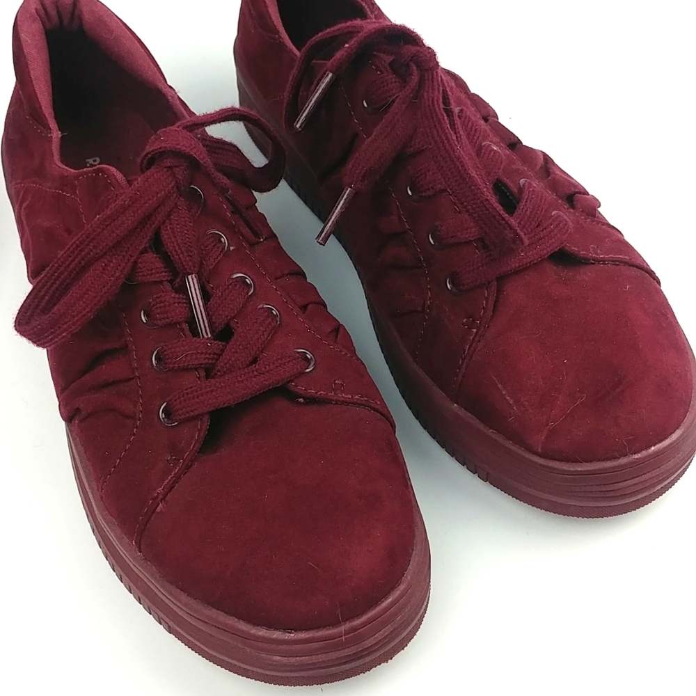 💚3/$25 Rocket Dog Women's Burgundy Platform Sneakers - Picture 2 of 3